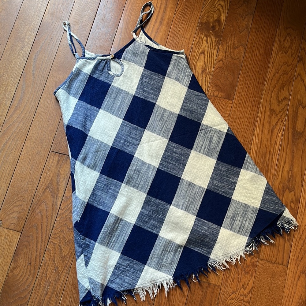 Nwot Natural Reflections Checkered Shift Dress Me… - image 3